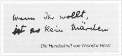 Handschrift Theodor Herzl